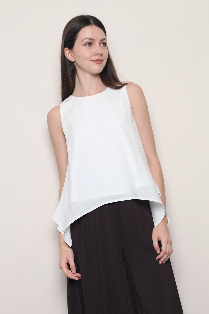 Ivory Coast Scarf Top White