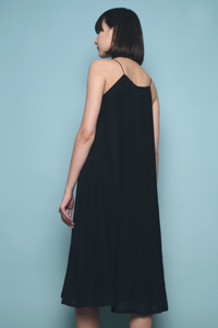 Injeo Textured Midi Dress Black