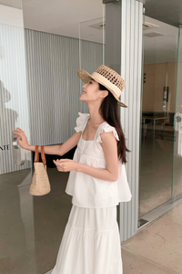 Issey Eyelet Button Down Blouse White