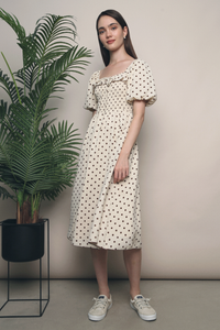 Anderson Polka Midi Dress Malt