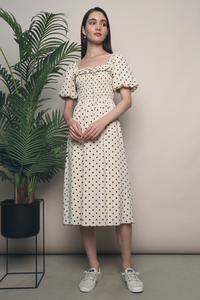 Anderson Polka Midi Dress Malt