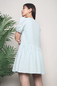 Stella Embossed Dropwaist Dress Mint