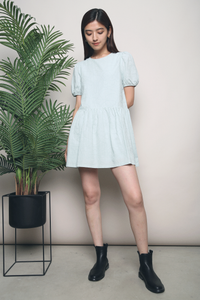 Stella Embossed Dropwaist Dress Mint