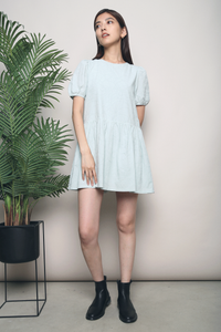 Stella Embossed Dropwaist Dress Mint