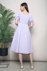 Liza Square Neck Midi Dress Periwinkle