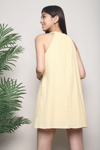 Novine Textured Shift Dress Yellow