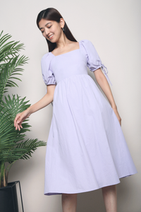 Liza Square Neck Midi Dress Periwinkle
