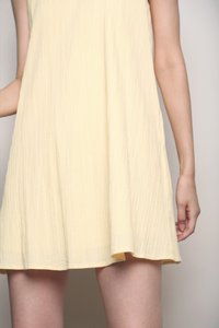 Novine Textured Shift Dress Yellow