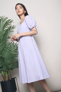 Liza Square Neck Midi Dress Periwinkle