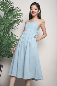 Indie Sweetheart Midi Dress Teal