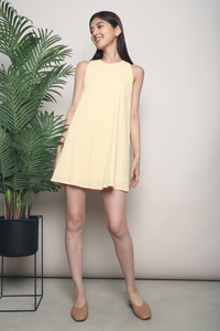 Novine Textured Shift Dress Yellow