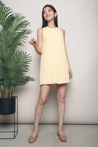 Novine Textured Shift Dress Yellow