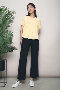 Clari Pleat Around Blouse Yellow