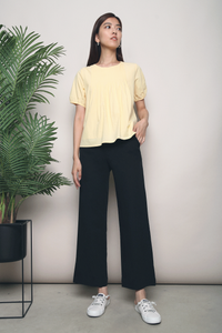 Clari Pleat Around Blouse Yellow