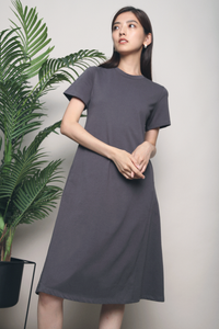 Tibury Flare Tee Maxi Dress Grey