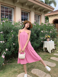 Jae cross Strap Dress Pink