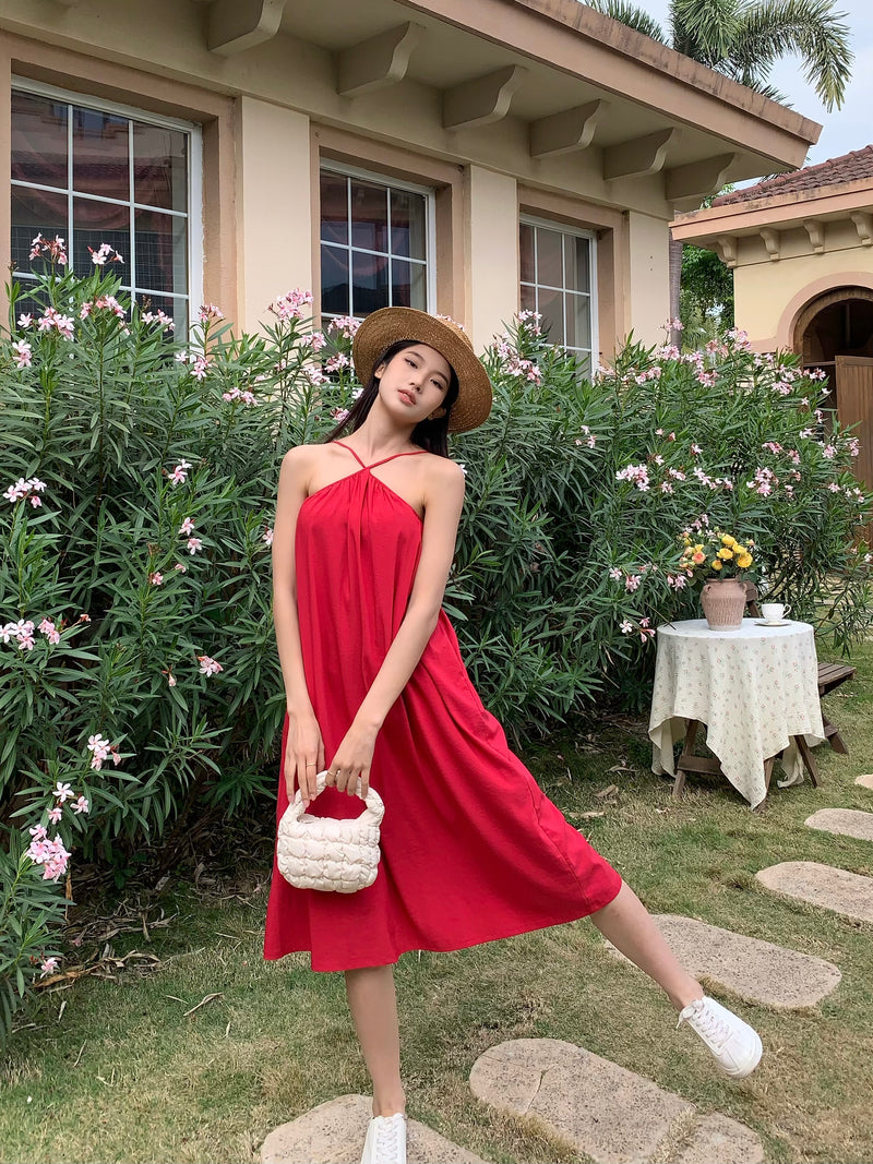 Jae Cross Strap Dress Red
