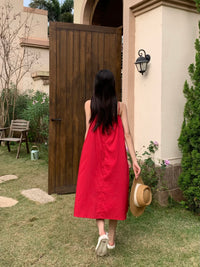 Jae Cross Strap Dress Red