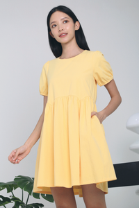 Jennie Babydoll Dress Yellow