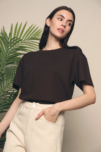 Jovia Waffles Tee Brown