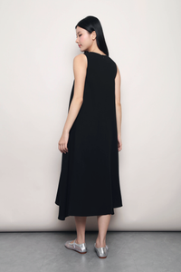 Juniper V Neck Midaxi Dress Black