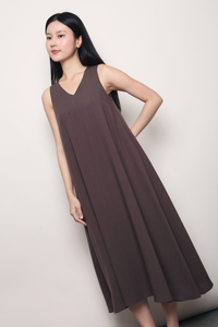 Juniper V Neck Midaxi Dress Brown