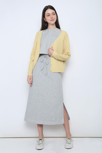 Justine Oversized Knit Cardigan Butter Yellow