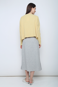 Justine Oversized Knit Cardigan Butter Yellow