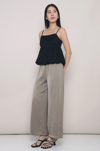 Kara Strappy Bubble Top Black