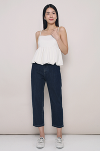 Kara Strappy Bubble Top Ivory