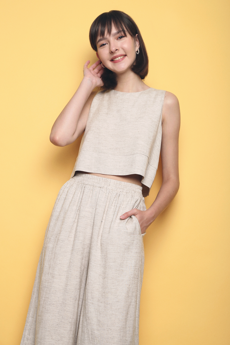 Karena Linen 2-Piece Set (Bottom) Cream (Restock)