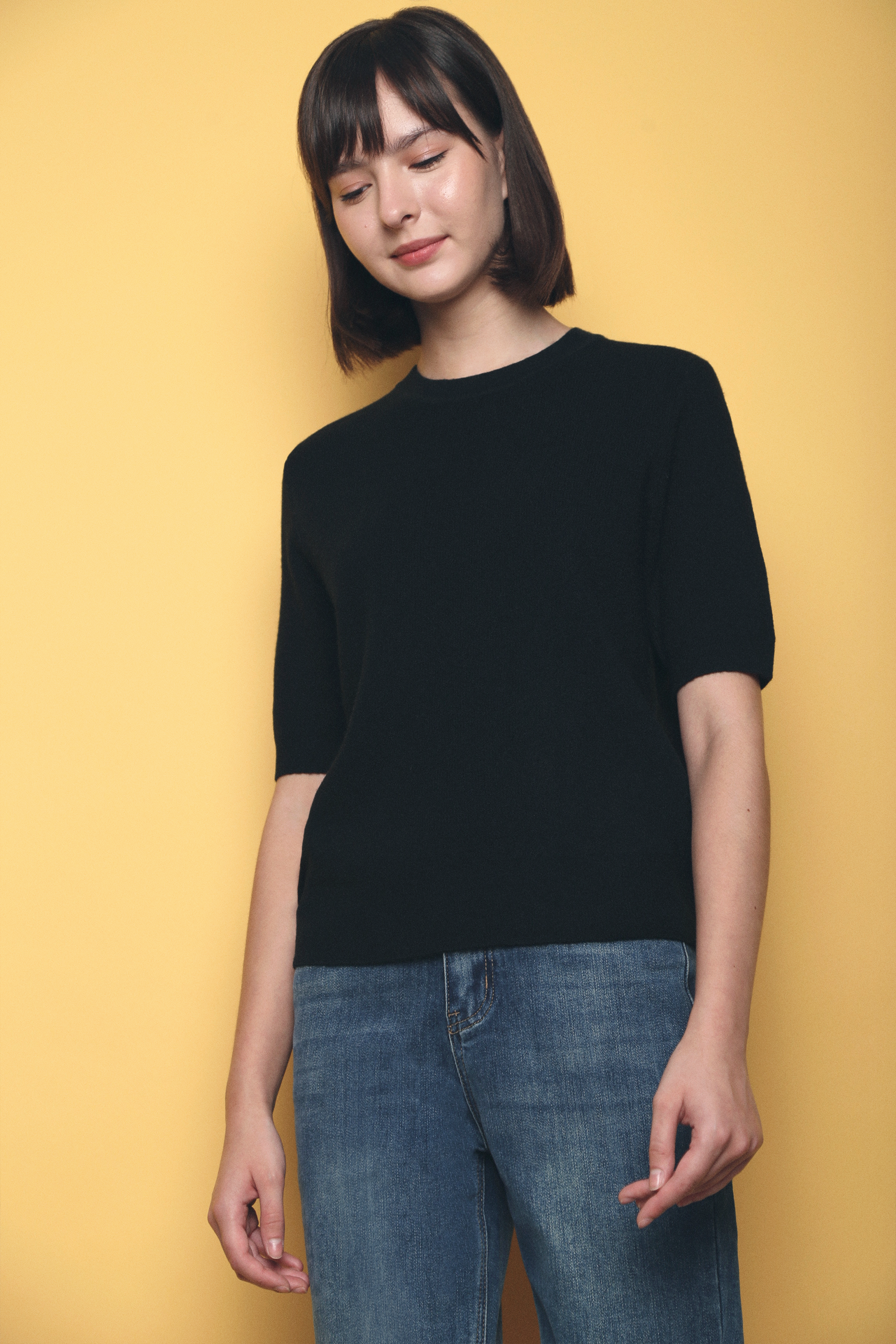 Kev Knit Blouse Black