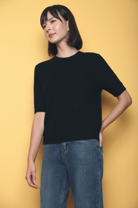 Kev Knit Blouse Black