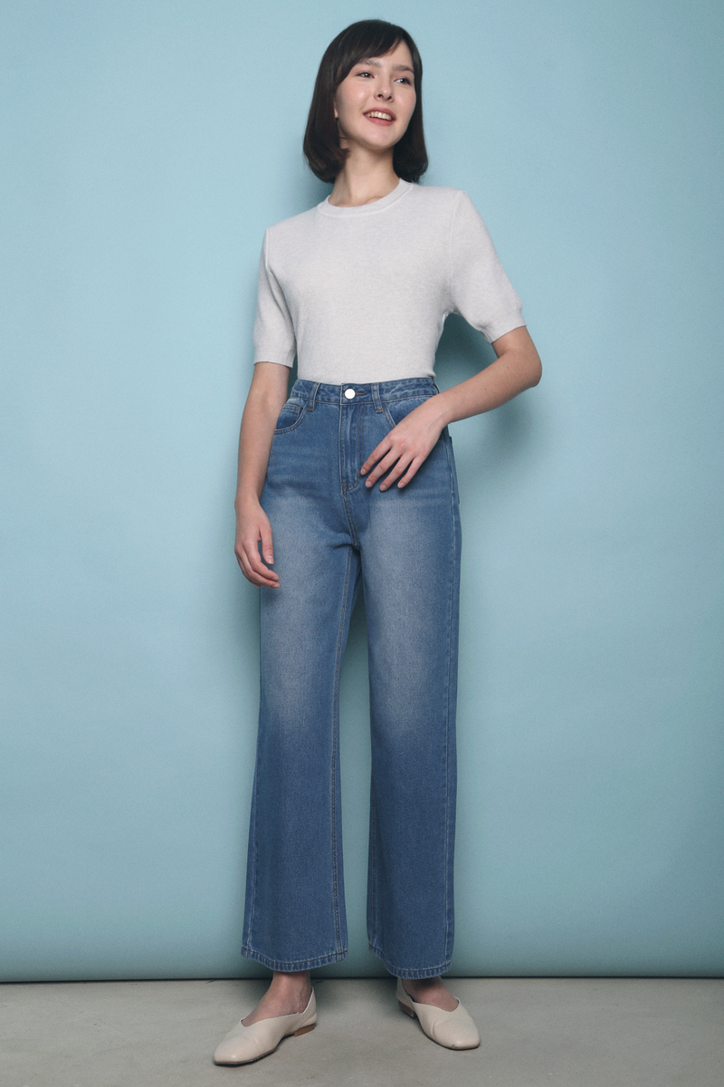 Kev Knit Blouse Grey