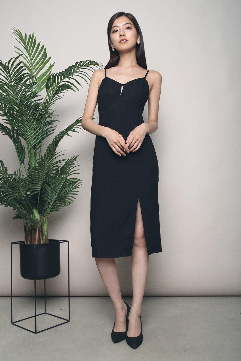Khloe Cutout Shift Dress Black