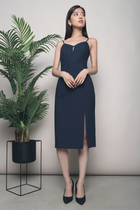Khloe Cutout Shift Dress Navy
