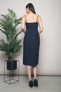 Khloe Cutout Shift Dress Navy