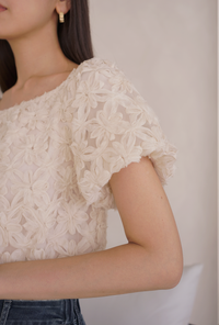 Kiki Floral Appliqué Blouse Malt