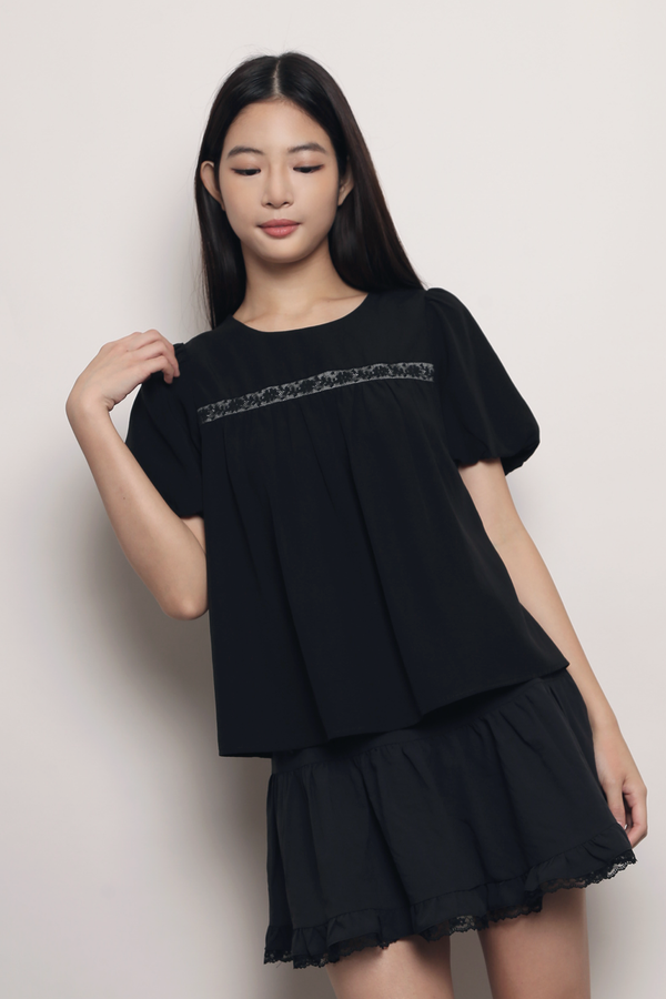 Lace Is More Blouse Black