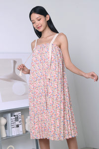 Lavie Pressed Pleat Floral Dress White