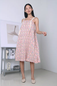 Lavie Pressed Pleat Floral Dress White