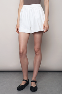 Leisure Club Boxy Shorts White (Restock)