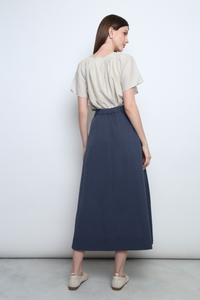 Breezette Smocked Neckline Blouse Ivory