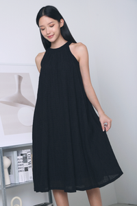 Lizza Halter Midi Dress Black