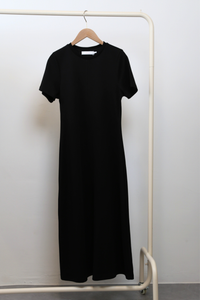 Loft Maxi Tee Dress Black (Restock)