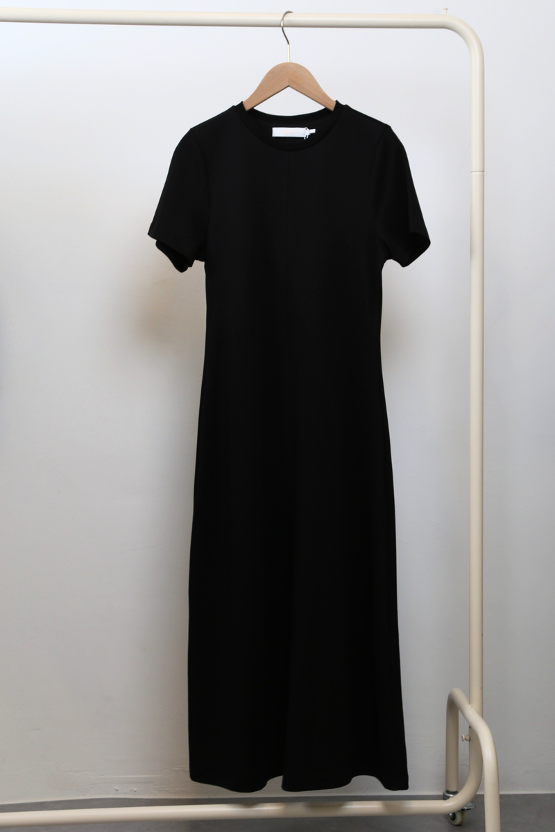 Loft Maxi Tee Dress Black (Restock)