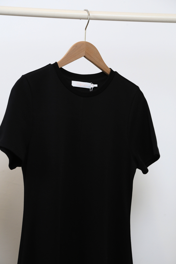 Loft Maxi Tee Dress Black (Restock)