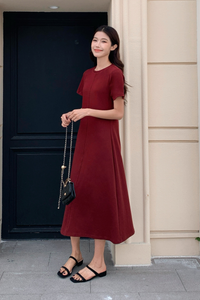 Loft Maxi Tee Dress Merlot (Restock)
