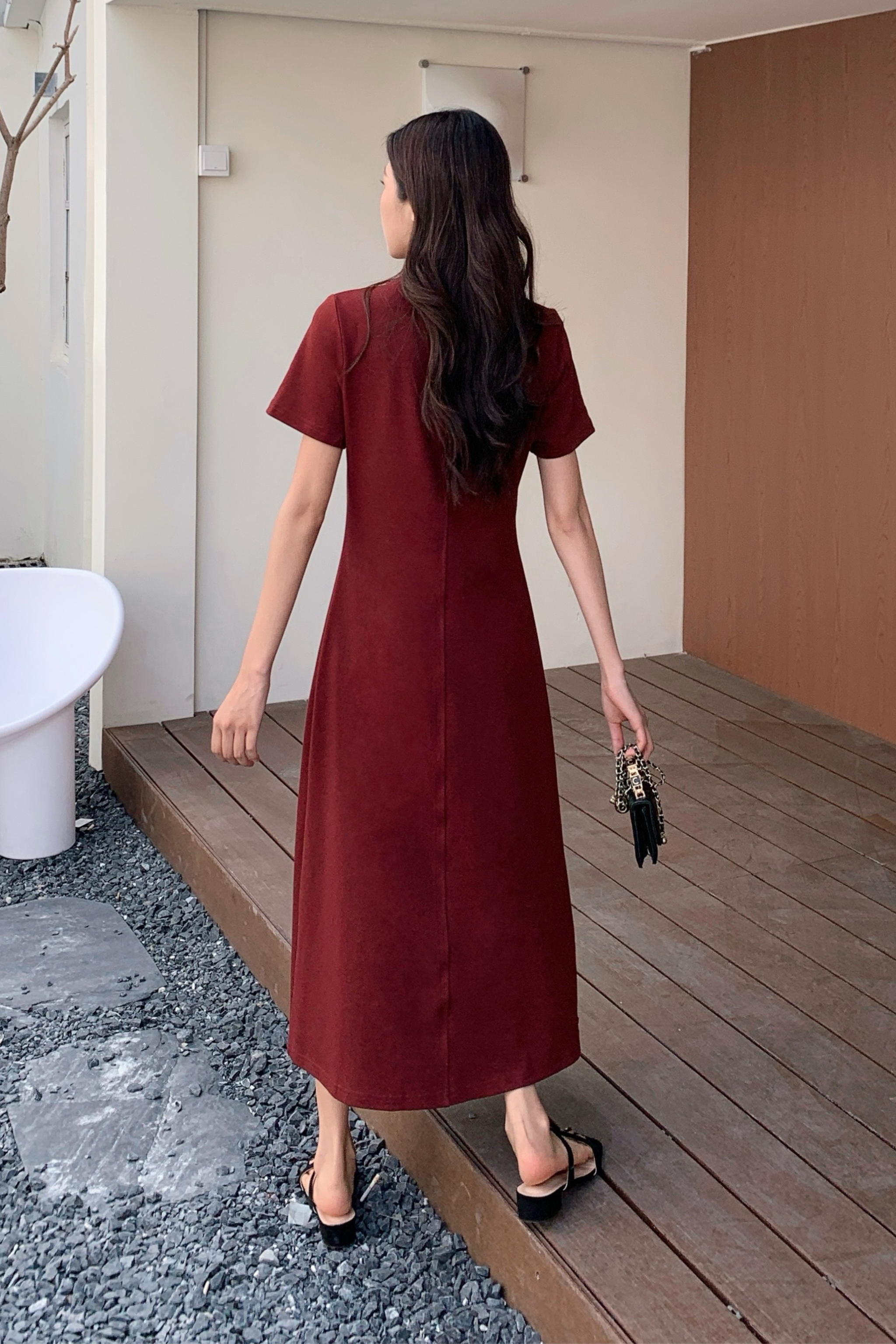 Loft Maxi Tee Dress Merlot (Restock) Hollyhoque Loft Maxi Tee Dress Merlot (Restock) Hollyhoque