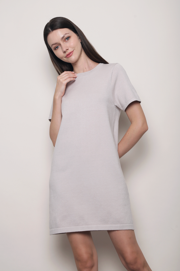 Low Key Shift Knit Dress Greige